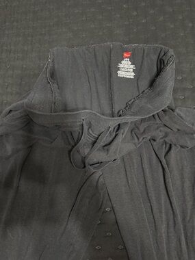 Hanes Black Drawstring Waist Lounge Pants